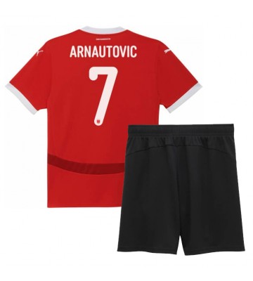 Østrig Marko Arnautovic #7 Hjemmebanesæt Børn EM 2024 Kort ærmer (+ korte bukser)